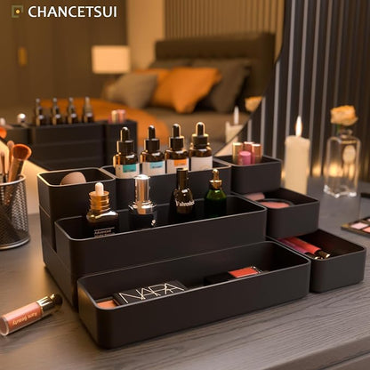 9 Pcs Stackable Drawer Organizer Trays Set, Desk Drawer Organizer Office.