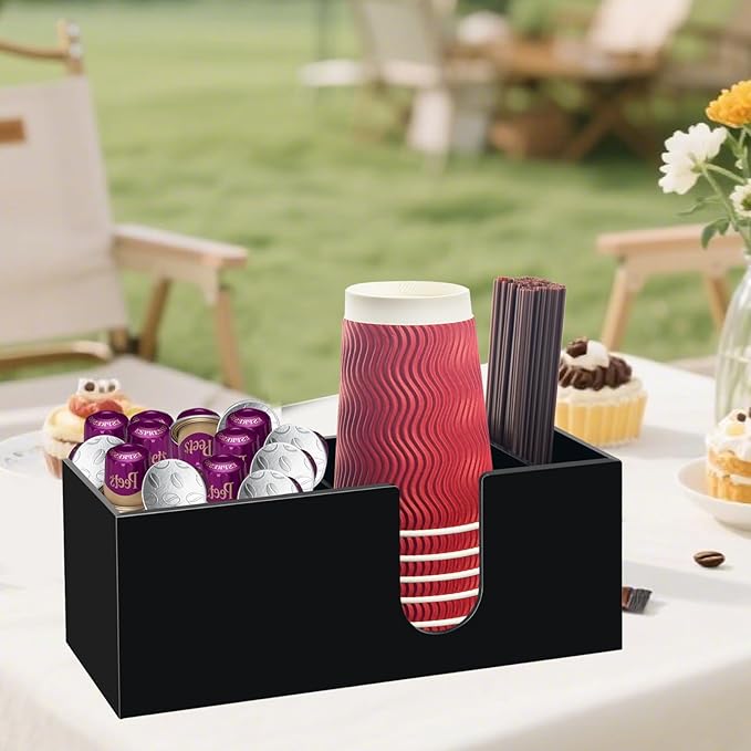 Coffee Bar Accessories and Organizer, Disposable Cup Holder