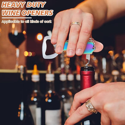 Ziliny 24 Pcs Bottle Opener Keychain Bulk Wine Bottle Beer Opener Keychain