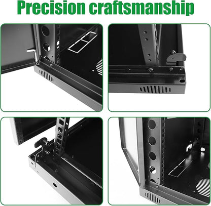 9U Server Cabinet Wall Mount Rack Enclosure