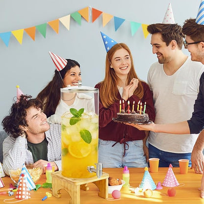 2 Gallon Drink Dispenser, Glass Beverage Dispenser