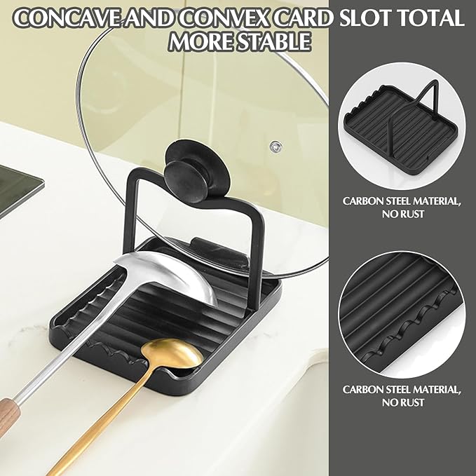 Ysks'hf spoon holder and pot lid holder，stainless steel，Kitchen Utensil Rest