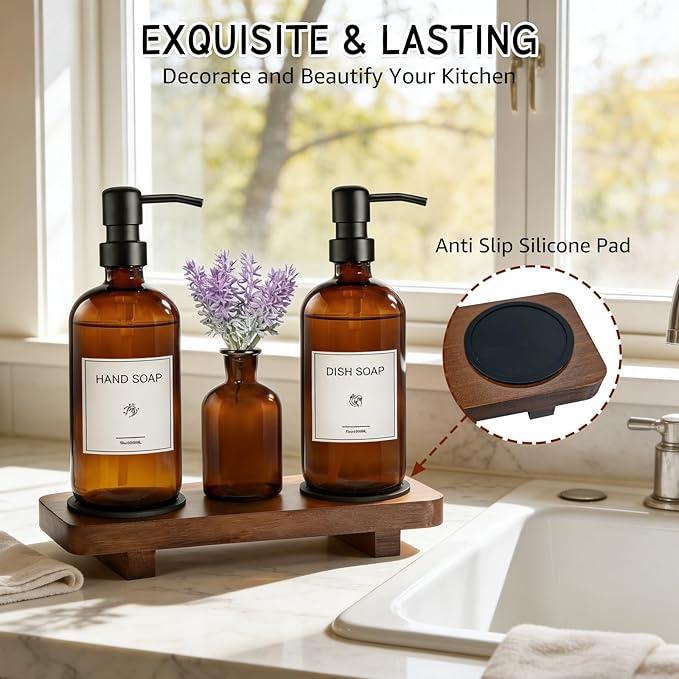 KEYWING Kitchen Soap Dispenser Set
