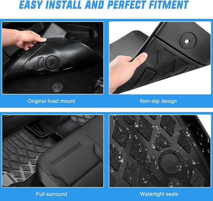 Nilight TPE Floor Mats for Dodge Ram Promaster 1500 2500 3500 2018 2019 2020 2021 2022 2023 2024 2025 All Weather Custom Fit Heavy Duty Floor Liners
