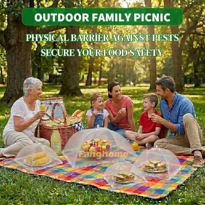Food Covers for Outside Mesh, 2 Pack 40"X24" + 2 Pack 17"X17" Extra Large Pop