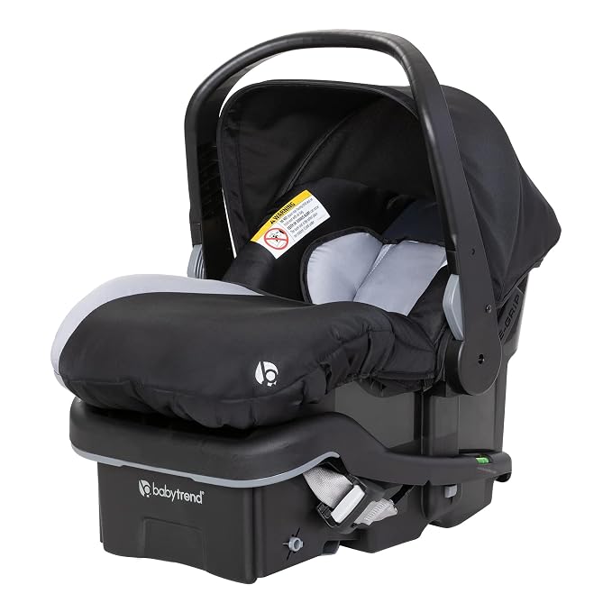 Baby Trend EZ Lift 35 Plus Ergonomic Lightweight Rear Facing Infant Car Seat with Multi Position Base and Cozy Cover, Stormy Gray/Black