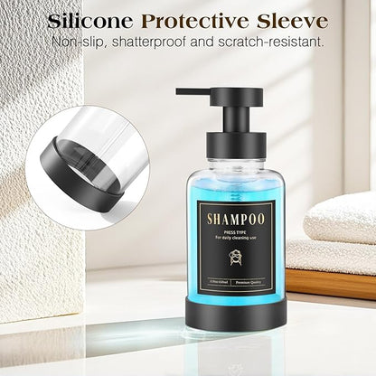 Luxspire Foaming Soap Dispenser, Glass Foam Pump Soap Dispenser, Non-Slip Hand