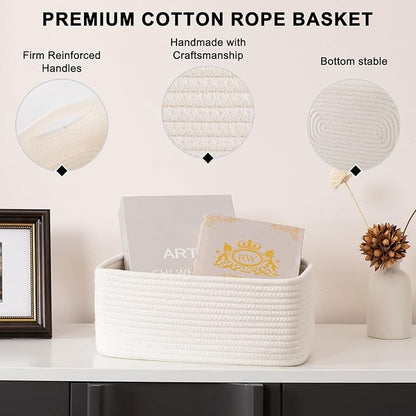 OIASKET 6 Pack Storage Baskets for Shelves, Small Baskets for Shelves, Cute