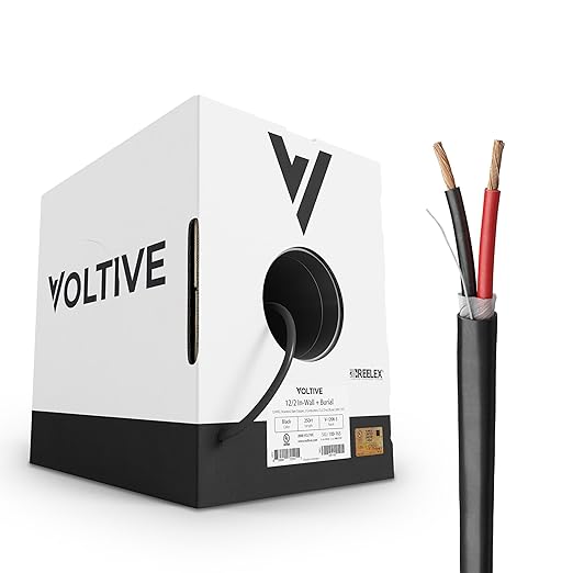Voltive 12/2 Speaker Wire, in-Wall CL3 & Direct Burial, 250ft