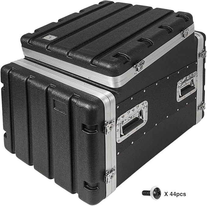 Sound Town Lightweight and Compact 8U ATA ABS Rack Case,