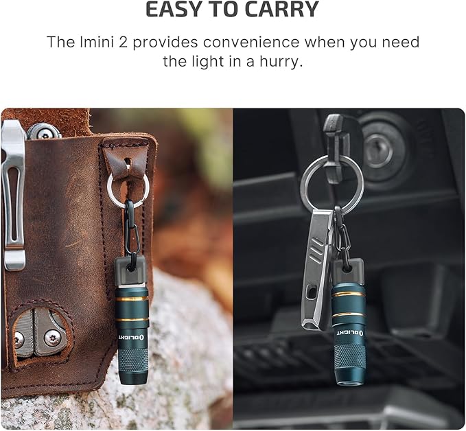 OLIGHT IMINI 2 EDC Rechargeable Keychain Flashlight, 50 Lumens Compact and Portable Mini LED Keyring Lights with Built-in Battery Ideal for Everyday Carry and Emergencies (Dream Blue)