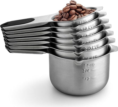 Spring Chef Magnetic Stainless Steel Measuring Cups, Kitchen Tools