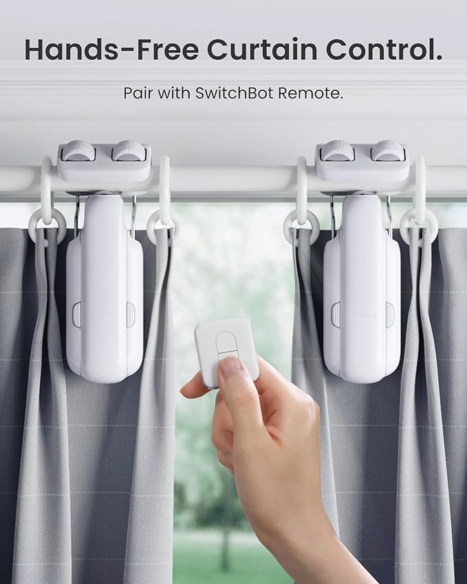 SwitchBot 2025 Automatic Curtain Opener 3 Rod-Bluetooth Remote Control