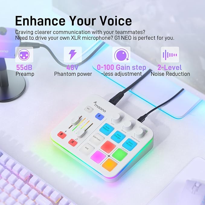 MAONO Gaming Audio Mixer, Audio Interface