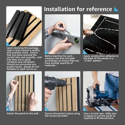 Art3d 2 Wood Slat Acoustic Panels