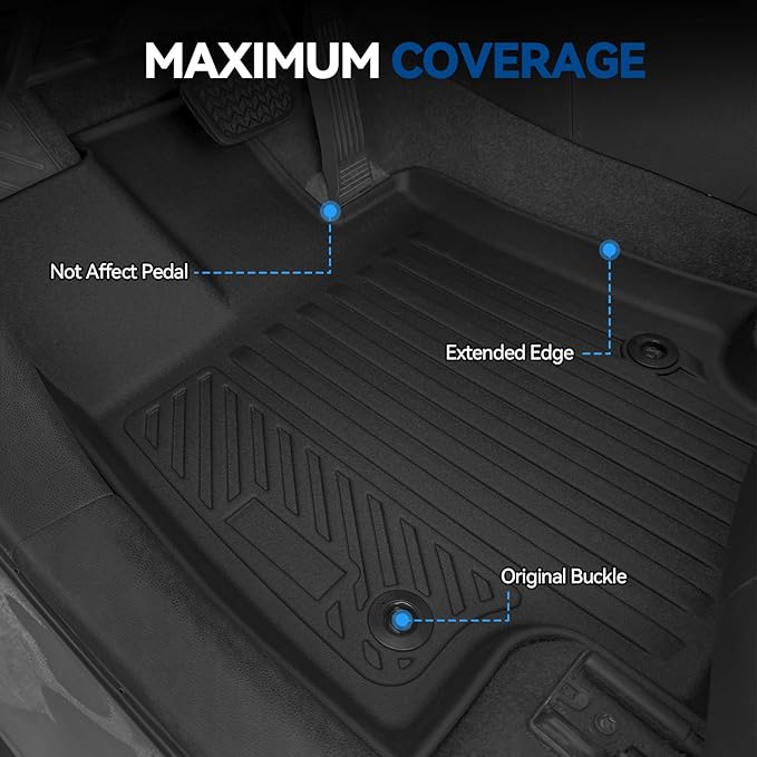 Custom Fit Floor Mats for 2026 Toyota RAV4 PHEV (Plug-in Hybrid), All Weather TPE Floor Liners & Trunk Mat & Backrest Mats & Door Sill Guard, Odorless Full Set Interior Accessories