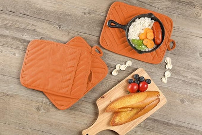 Oven Pot Holder with Pocket Cotton Heat Resistant Coaster Potholder Kitchen Hot