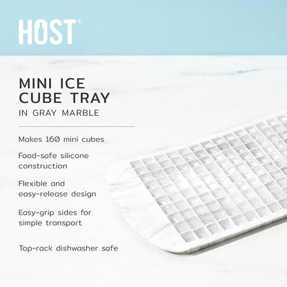 Host Mini Ice Cube Tray, Makes 160 Cubes, Durable Silicone Trays, Iced Coffee