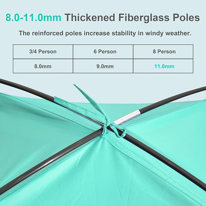 Gorich Beach Tent Sun Shelter for 3/4-5/6-7/8-10 Person with UPF 50ï¼?UV Protection, Lightweight & Easy Setup Beach Shade Canopy, Portable Beach Shade Tent Beach Cabana