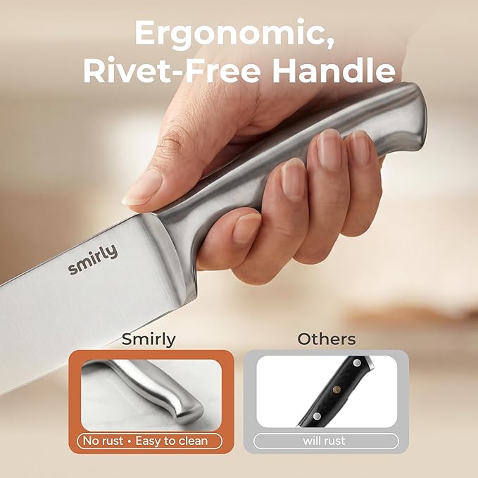 SMIRLY 15 Piece Knife Set with Block