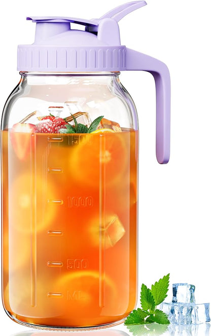 64oz Glass Mason Jar Pitcher