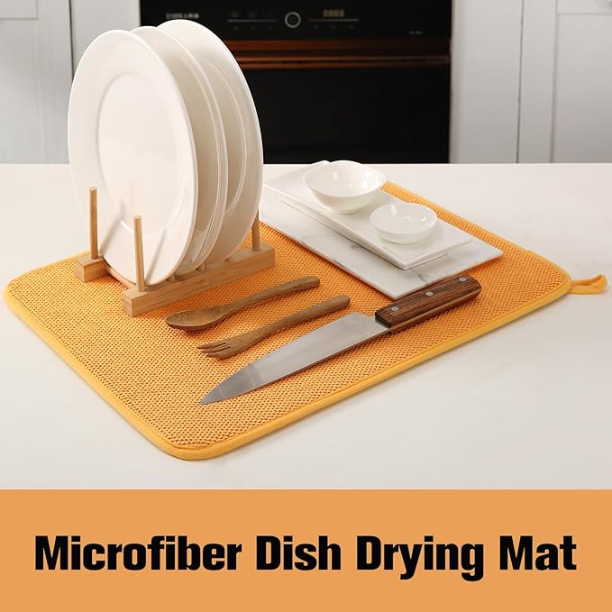 2 Pack Microfiber Dish Drying Mat