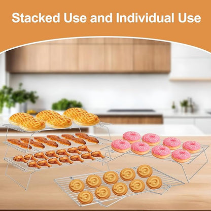 Cooling Rack for Baking 3 Tiers, Stainless Steel Baking Cooking Cooling Racks