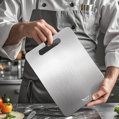 2 Pack Titanium Cutting Board -100% Pure Titanium Cutting Boards