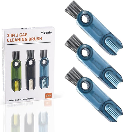3 in 1 Cup Lid Gap Cleaning Brush Set, Mutipurpose Tiny Silicone Cup Holder