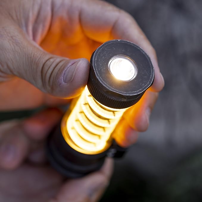 Barebones Edison Light Stick ??Tumbled Steel, USB Rechargeable LED Lantern and Flashlight with 7 Modes, 40+ Hour Run Time, Camping Essentials with Magnetic Base