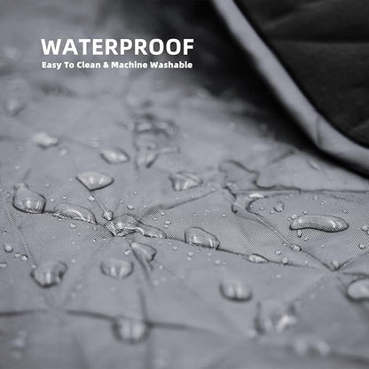 Outdoor Waterproof Blanket, Foldable Fleece Stadium Blanket for Outdoor Sports Event, Camping, Car, Pet, Picnics - Windproof, Wearable, Machine Washable 80" x 58" (Smoky Gray)