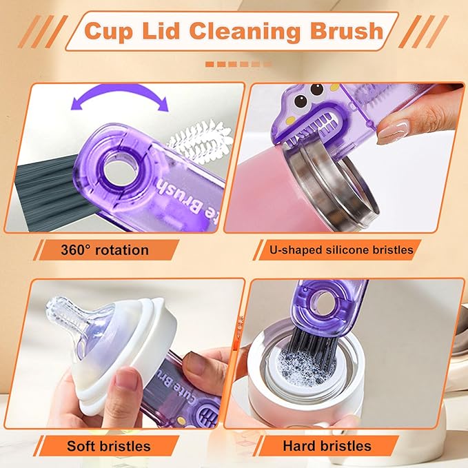 3 in 1 Cup Lid Cleaning Brush, Gap Cleaner Brushs