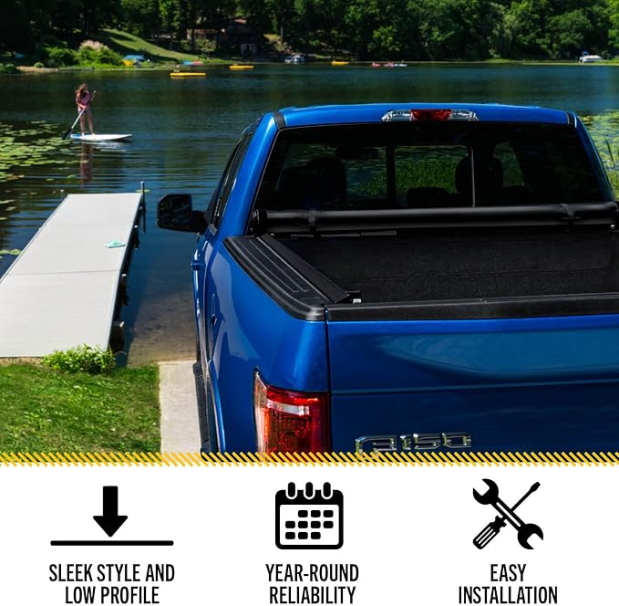 RealTruck TruXedo Lo Pro Soft Roll Up Truck Bed Tonneau Cover | 555901 | Fits 2005 - 2015 Toyota Tacoma 5' Bed (60.3")