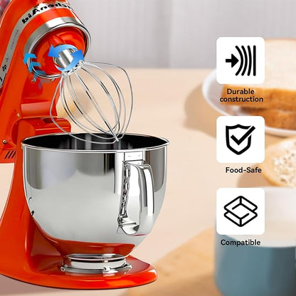 K45WW 6-Wire Whip Attachment Fits KitchenAid Tilt Head Stand Mixer