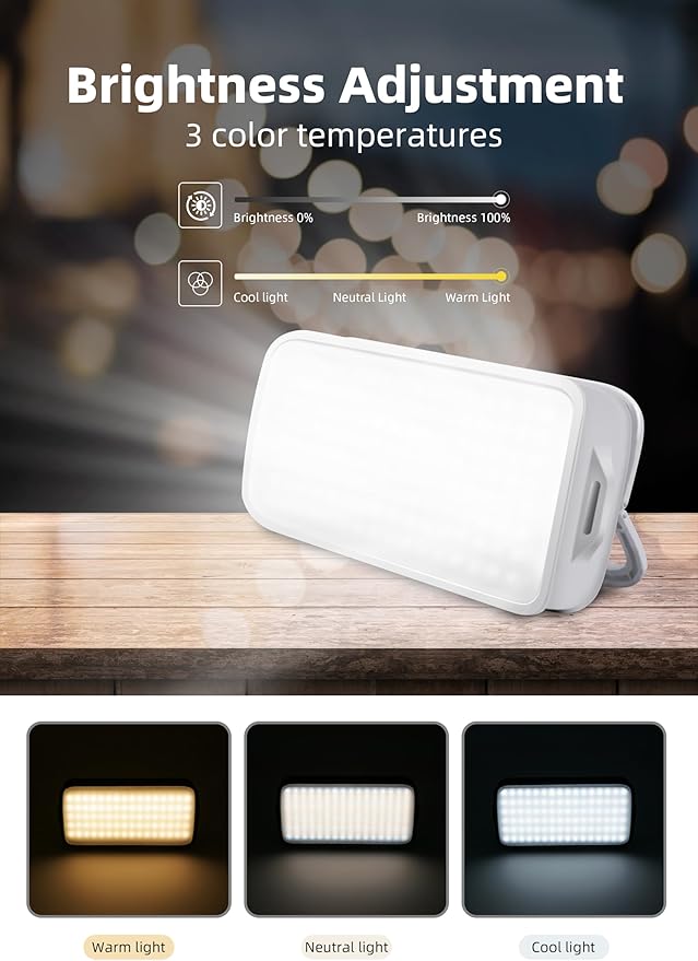 Portable 1500LM LED Camping Lantern,10000mAh Rechargeable Battery,3 Modes,Brackets,Magnetic Suction Design,Flashlight,IPX4 Waterproof Tent Light for Camping,Hiking, Power Outages, Emergency