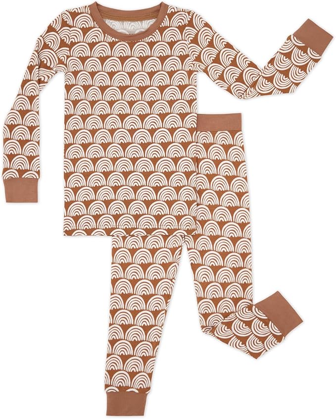 Little Sleepies Two-Piece Pajama Set for Boys & Girls, Soft Viscose from Bamboo Toddler Pajamas for Kids, Family Matching PJs