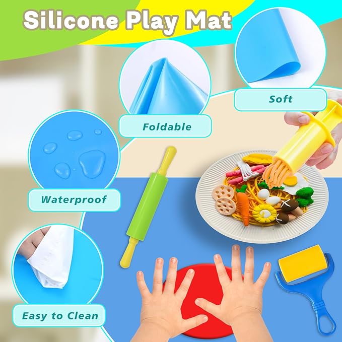 Dough Tool Set, Dough Accessories Includes Storage Container, 3D Animal