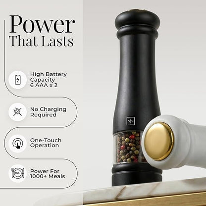 Electric Salt and Pepper Grinder Set