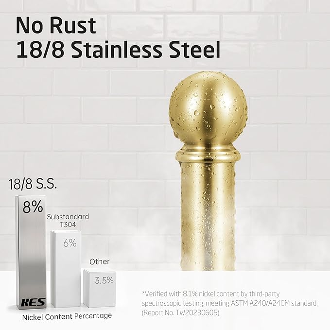 KES Brushed Gold Marble Paper Towel Holder Countertop