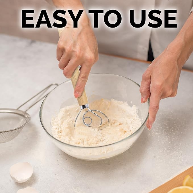 Zulay Kitchen 13-Inch Danish Dough Whisk