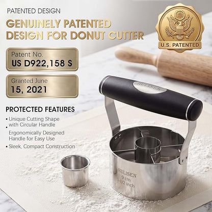 HULISEN Donut Cutter, 3.5 inch Stainless Steel Doughnut Cutter