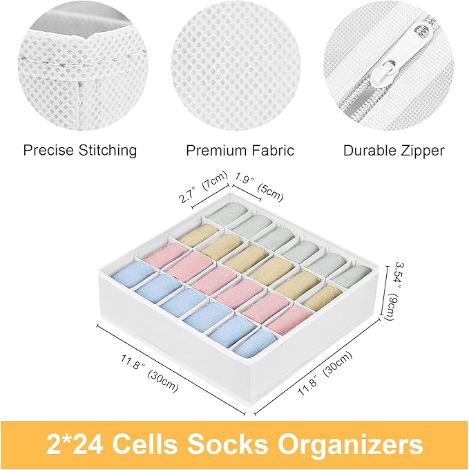 Joyoldelf Sock Organizer Drawer Organizer