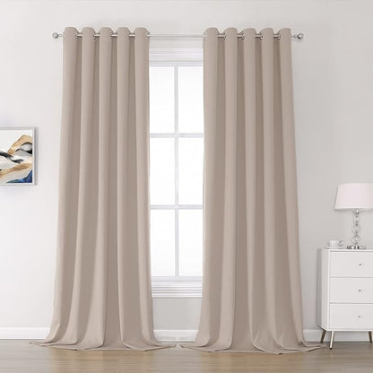 DUALIFE Light Coffee Color Curtains