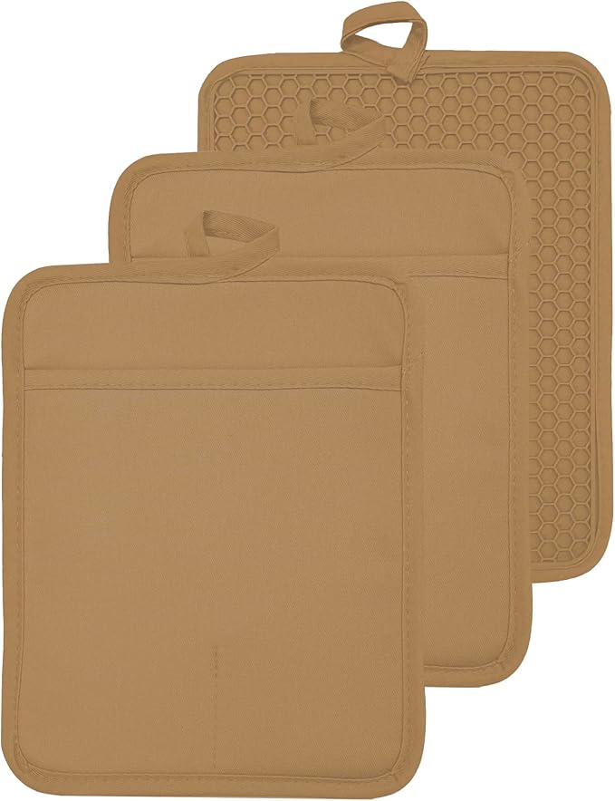 Oven Pot Holder with Pocket Cotton Heat Resistant Coaster Potholder Kitchen Hot