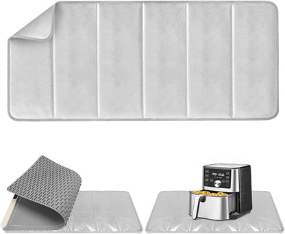 FYY Heat-resistant Mat for Food Warming Mats - 35.4×15.4 inch Tables Protected, Up to 50% Temperature Block, Foldable and Space-Saving, Waterproof, Oil-Resistant (Not Include Food Warming Mat)