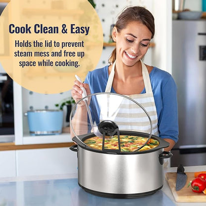 NiHome 2-Pack Slow Cooker Lid Holder Fit