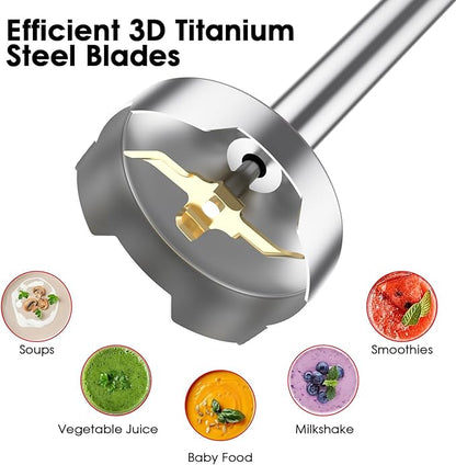Immersion Blender Handheld for Kitchen, Emulsion Blender Handheld