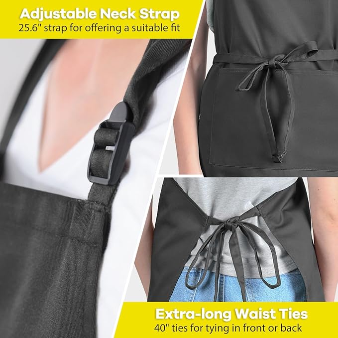 ROTANET Extra Large Apron for Men Adjustable Bib Aprons