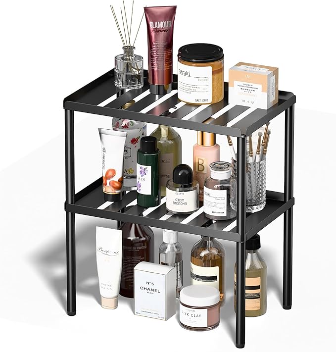 Cabinet Organizer Shelf, 2 Tier Kitchen Cabinet Organizer