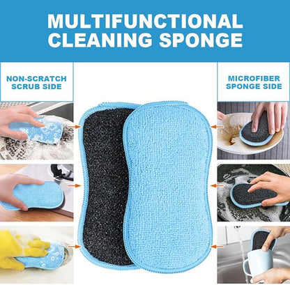 HOMEXCEL 12 Pack Multi-Purpose Scrub Sponges Kitchen, Dish Sponge, Non-Scratch